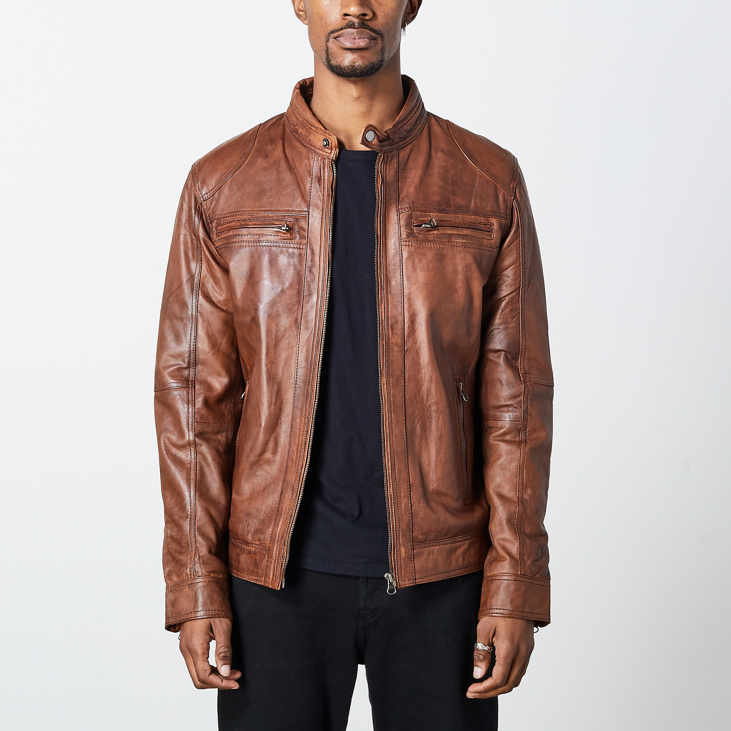 George Leather Jacket // Tan (M) - Everest Leatherwear LTD - Touch of ...