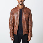 George Leather Jacket // Tan (S)