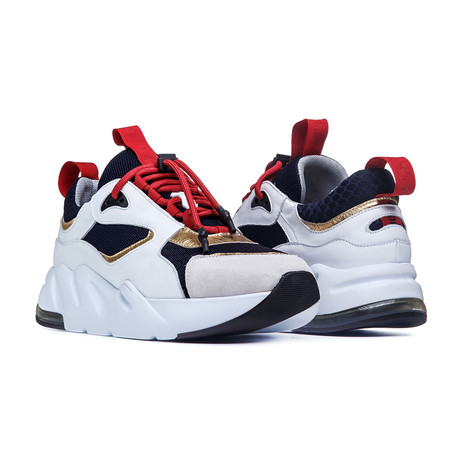 Ponza 1 Leather Shoes // Blue + Gold (Euro: 40)