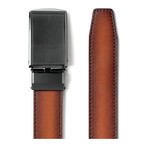 Full Grain Leather Belt // Cognac + Gunmetal Buckle