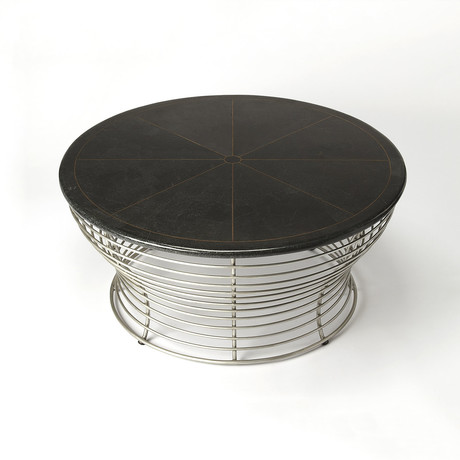 Rushmore Fossil Stone & Metal Coffee Table