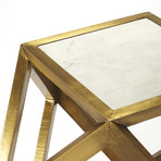 Jasmine Brass & Marble Bunching Table