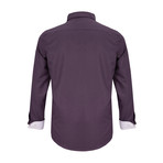 Ferdinand Dress Shirt // Purple + Ecru (XL)