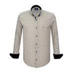 Daniel Dress Shirt // Beige + Navy (XL)
