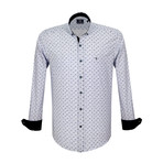 Istmus Dress Shirt // White + Sax (XL)