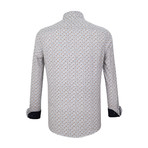 Shamus Dress Shirt // White + Navy (XL)