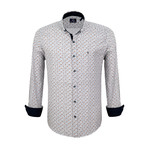 Shamus Dress Shirt // White + Navy (3XL)