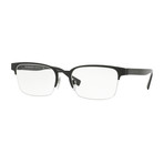 Burberry // Men's Half Rimless Optical Frames // Black Rubber