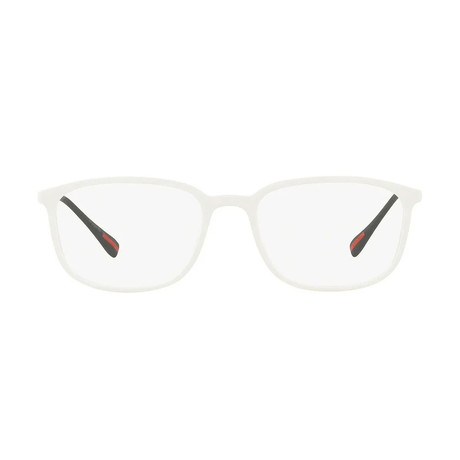 Prada // Men's Matte White Optical Frame // Matte White + Gunmetal