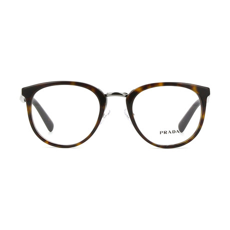 Prada // Men's Round Optical Frame // Havana