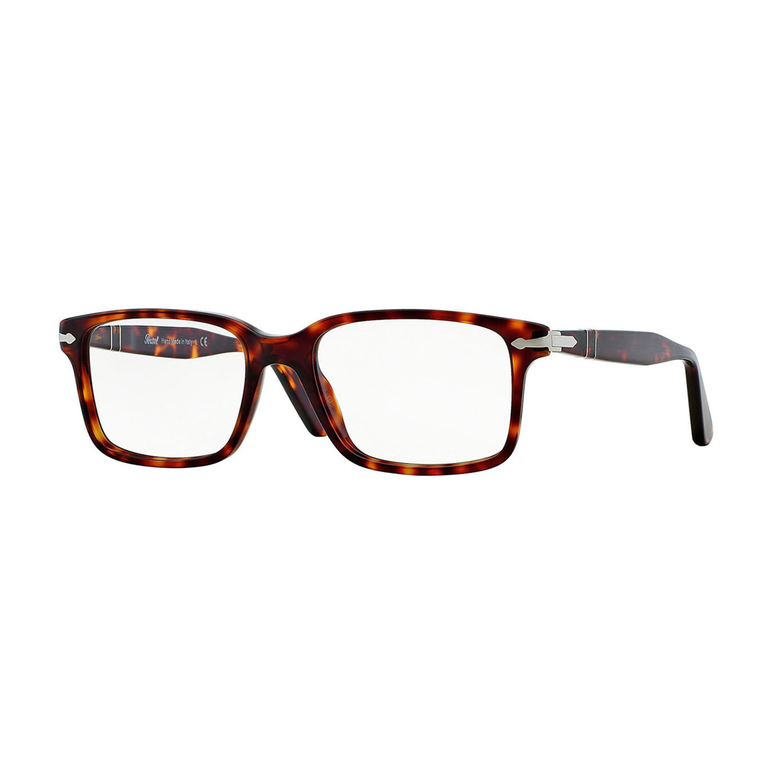 Persol Mens Acetate Rectangle Optical Frame Tortoise Designer 