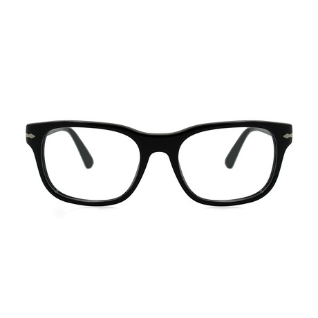 Persol // Men's Noir Acetate Rectangle Optical Frame // Black