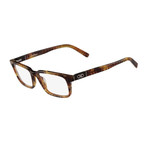 Ferragamo // Men's Rectangle Optical Frames // Marble Brown