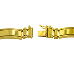 18K Yellow Gold Plated Sterling Silver Fancy Link Bracelet // 10mm