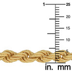 18K Yellow Gold Plated Sterling Silver Satin Rope Bracelet