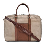 Two-Tone Garment Bag // Beige + Brown