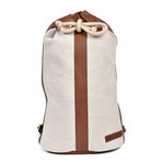 Rusack Backpack // Beige + Brown