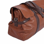 Weekender Aged Leather Bag // Chestnut