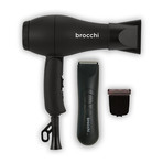 Rechargeable Waterproof Body Hair Trimmer + Mini Travel Hair Dryer (No Replacement Blade)