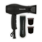 Rechargeable Waterproof Body Hair Trimmer + Mini Travel Hair Dryer (No Replacement Blade)