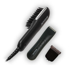 Rechargeable Waterproof Body Hair Trimmer + Hot Air Straightening Brush (No Replacement Blade)