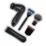 Rechargeable Waterproof Body Hair Trimmer + Facial Cleansing Brush + Smooth Shave Kit (No Replacement Blade)