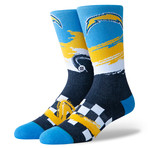 Chargers Wave Racer Socks // Blue (L)
