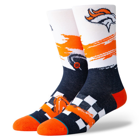 Broncos Wave Racer Socks // Navy (M)