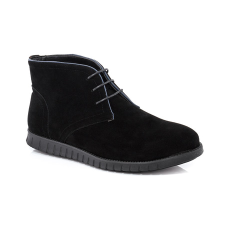 Brandon Suede Lace-Up Boot // Black (US: 7)