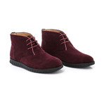 Brandon Suede Lace-Up Boot // Burgundy (US: 9)