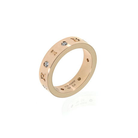 Bulgari Bulgari 18k Rose Gold Diamond Ring (Ring Size: 6)