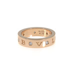Bulgari Bulgari 18k Rose Gold Diamond Ring (Ring Size: 6)
