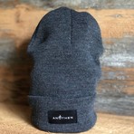 Applique Beanie // Charcoal Gray