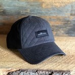 Quilted Dual Tone Baseball Cap // Slate Gray + Black