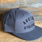Athletics Hi Crown Cap // Heather Dark Gray + Dark Gray Bill