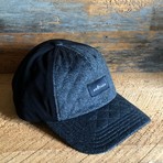 Quilted Dual Tone Baseball Cap // Heather Charcoal Gray + Black