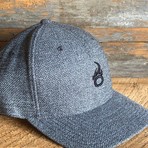 Insignia Mid Profile Flexfit Cap // Textured Steel Gray