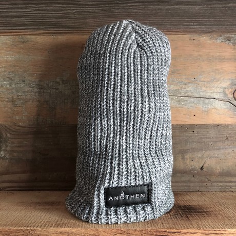 Chunky Knit Beanie // Heather Light Gray