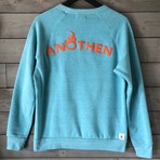 Ltd. Edition Insignia Fleece Crew // Handmade Appliques // Aqua Blue (M)