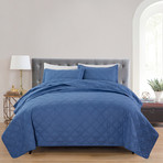 Christopher Knight Collection Double Diamond Quilt Set // Denim (Twin/Twin XL)