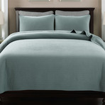 Christopher Knight Collection Ultra Soft Quilt Set // Slate Blue (Twin/Twin XL)