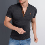 Christopher Collarless Polo // Anthracite (Small)
