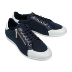 Versace Collection // Zipper Sneakers // Navy + White (Euro: 40)