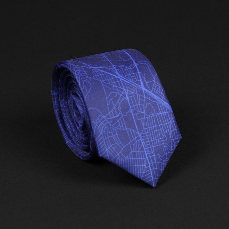 Washington D.C. Street Map Tie // Navy