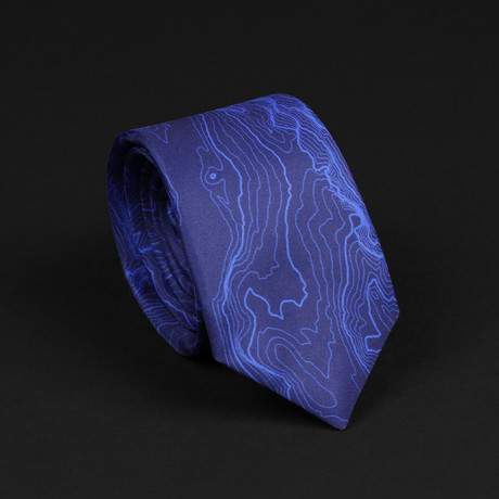 Yosemite National Park Topo Tie // Navy
