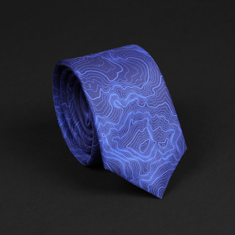 Grand Teton National Park Topo Tie // Navy