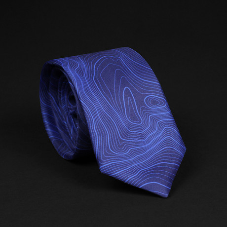 Olympic National Park Topo Tie // Navy