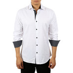 Grace Long-Sleeve Button-Up Shirt // White (S)