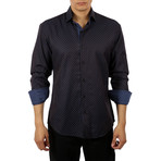 Nathaniel Long-Sleeve Button-Up Shirt // Black (L)