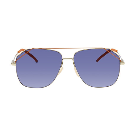 Fendi // Men's Sunglasses // Gold + Blue